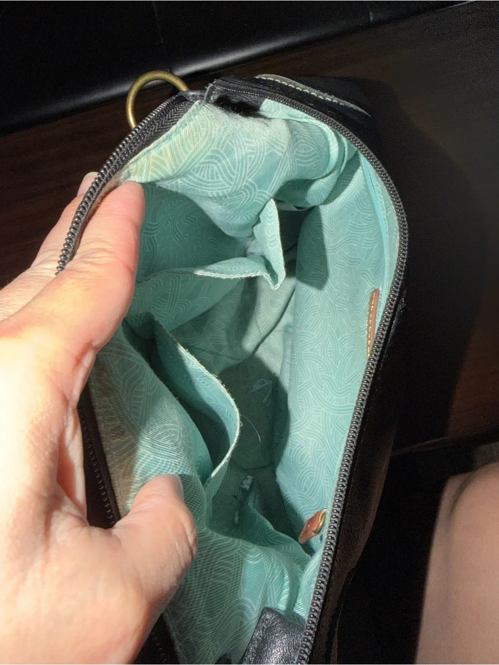 The Sak Black Pebbled Leather Hobo Shoulder Bag